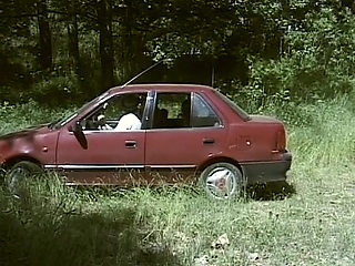 Perfect German blonde teen gets wrecked by two dicks in anal threeway