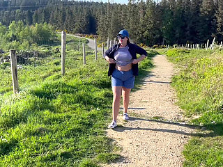 Hot Girl Flashing Natural Tits in Public Compilation