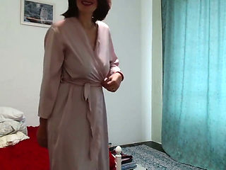 Russian MILF Pervert Shoved Panties Into Her Hairy Pussy and Came