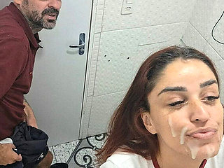 Skinny Latina Amateur Fanny Squirting Gets Fucked Doggy Style in Bar Bathroom by Stranger - No Condom 4K