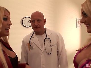 Using Condoms, Fuck Big-Titted Trista & Helga in Lingerie