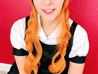 Petite amateur redheaded teen pisses and sucks cock