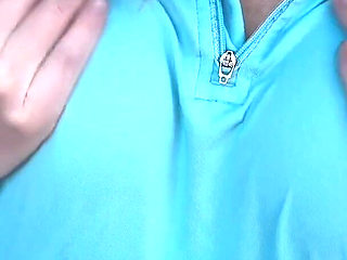 No Bra Super Cold Hard Nipples in Workout Gear