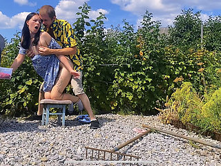 Rough Outdoor Fuck in the Garden While Picking Berries