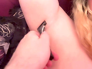 BBW Whore Has Her Hairy Armpits Shaved by Fuckbud