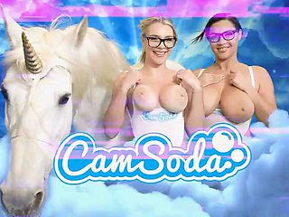 Camsoda - Busty brunette fucking a fake big dick torso