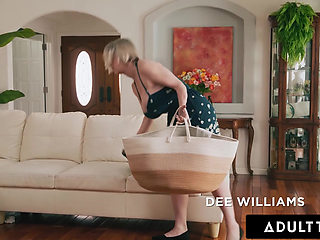 ADULT TIME - Horny Stepbros Team Up To SPITROAST Exasperated Stacked Stepmom Dee Williams