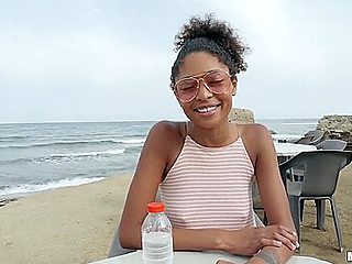 Weekend Fuckaway - Mike Angelo Fucks Young Perky Tits Ebony Teen 18+ Outdoors On The Beach