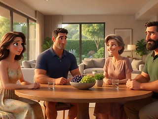 Steamy Weekend Surprise with Alluring Mature Stepaunt and Fiance Loving Approval - Ai Generated
