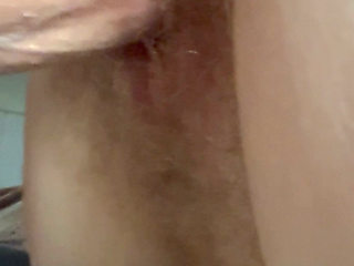 Wife gets hairy pussy gaped