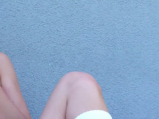 Shh... My Daddy Might Come Back! Slutty Daughter Fucks His Friend in the Backyard!
