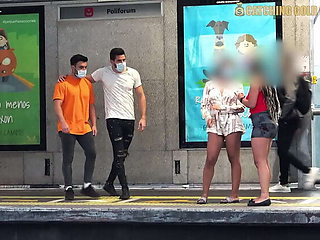 Two Hot Latina Babes Fuck Antonio Mallorca in Wild Foursome After Bus Stop Pickup