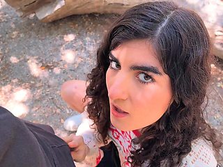 Nikki's luscious curves under the sun in POV reality