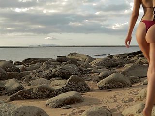 Hot Blonde Amateur Anal Sex On Public Beach Voyeur