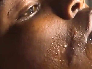 Ebony Slut Doggy Fuck, Facial and Kinky Saliva Play