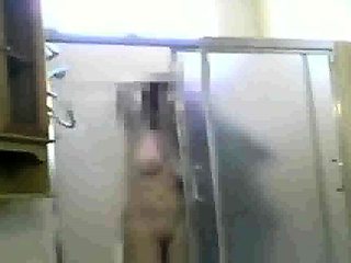 Mexican Aunt Maria spied on in the shower