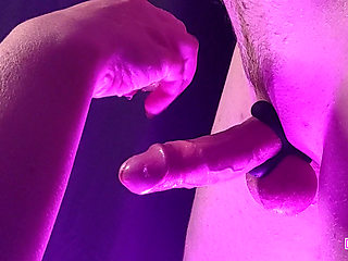 Teasing with ice before cumming hard