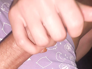 Jerk of My Virgin Stepbrother - His First Handjob He Is so Shy