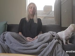 Beautiful Busty Pregnant Babe Gets Herself Off