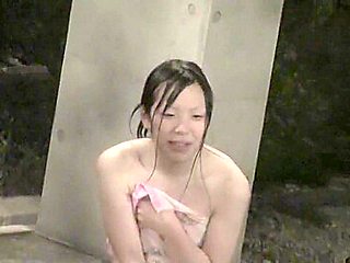 A group of naked asian girlfriends in the sauna pool nri070 00
