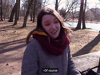 Miha Nika 69 Takes Huge Cock Deep in Her Mouth During Stupid Bet Before Stranger Pounds Her