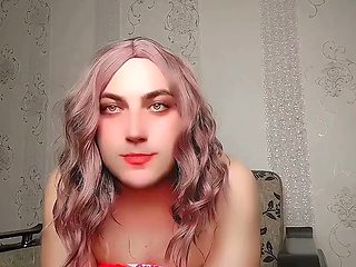 Hot Blonde BBW Shemale Big Bubble Butt Big Ass Booty Ladyboy Sissy Femboy Crossdresser Kitty