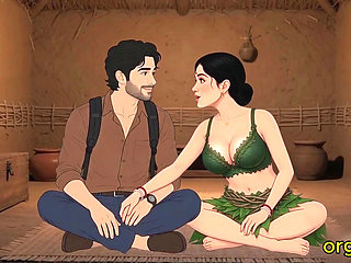 Desi Tribal Village Beauty Hot Passionate Night with Traveler in Forest Hut