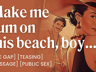 Hot MILF Fucked by a Lifeguard on a Beach - Public Sex & Teasing - ASMR Audio Porn - Erotic Audio Roleplay for Women