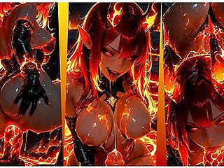 Demonic Lava Lady Fucks Like A Goddess And Demands Hot Cum All Over Her Face. Ai Generated