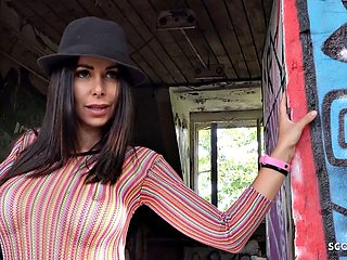 Jessy Jey Screams Ecstatically During Brutal Outdoor Street Casting Anal Pounding in German Scout