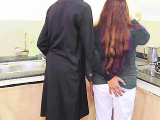 Step Mom Gets Fucked Hard in Kitchen by Big Cock