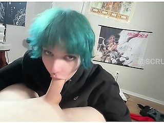 Emo Girl Uses Throat And Huge Tits To Milk Big Dick And Gets Facial