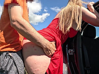 Step sis asks for a car ride pays for it with her pussy