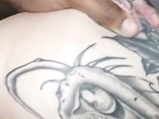 Blonde 18yo Tattooed Teen Creams All Over BBC