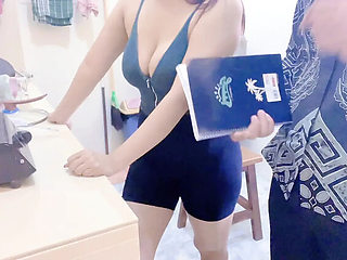 Naughty Teen Landlady Gets Free Pussy Filled For Rent - Indonesian Homemade Kitchen Fuck