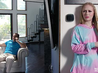 Sexually aggressive stepdaughter plans on fucking her stepdad