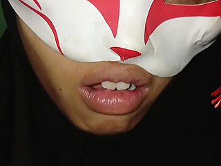 Beautiful Hijab Student Sighs Enjoying It