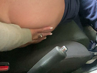 Fingering His Ass in Car