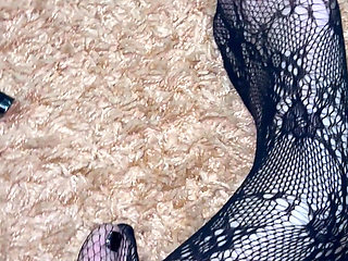 Playing with My Legs in Sexy Stockings and Heels