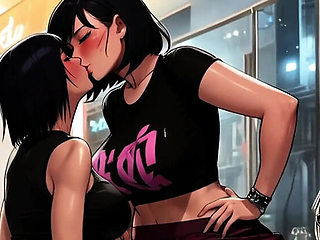 Spicy Toons Tifa Huge Natural Tits Sucks Stranger Dick in Public Concert Mosh Pit
