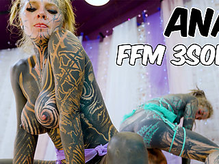 Threesome Tattooed TEENS World Champion Facial and Gaping Hard Fuck