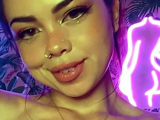 Busty brunette with big boobs rides cock