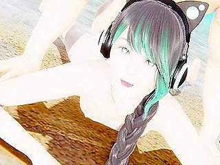 Femboy Yaoi - Shin The Is Fucked In A Beach - Cat Boy