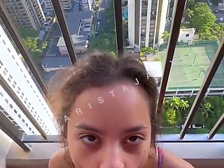 Baristajazx Getting Backshots In The Balcony