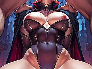 Deep throat blowjob from a sexy and hot vampire on Halloween night