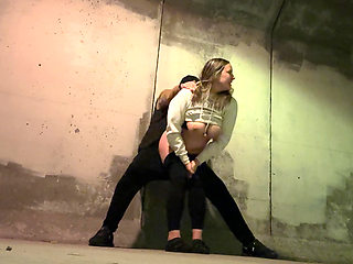 Wife Fucked Downtown After a Party Under a Bridge
