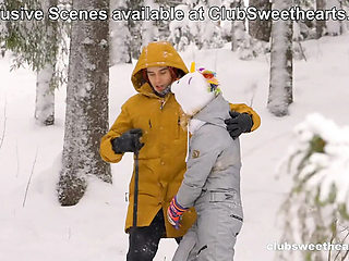 Christafeer Robien Fucks Iris Murai's Tight Teen Pussy in the Snow