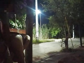 Couple Fucking in Outdoor Risky Flashing Without Panties