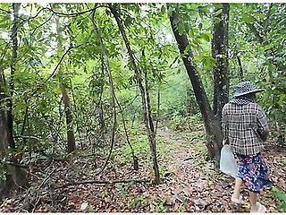 Thai Teenager Walks Around Picking Mushrooms And Gets Fucked In The Pussy. Thai Audio
