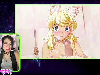 Furry animated sex game featuring wolf girl Priscy_Uwu gets hot and heavy